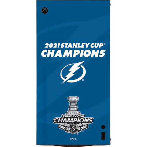 NHL 2021 Stanley Cup Champions Tampa Bay Lightning XBox Series X Digital Edition Console Skin