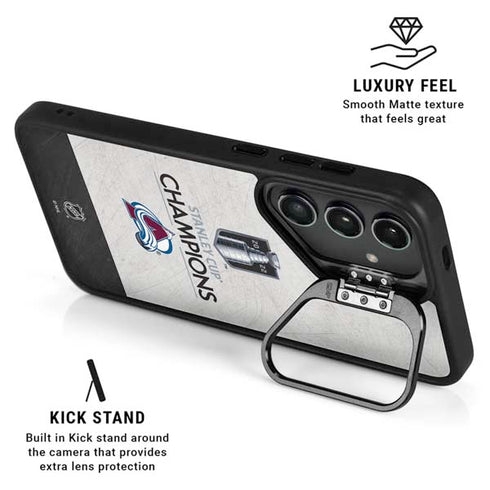 NHL 2022 Stanley Cup Champions Avalanche Galaxy S24 FE Kickstand Case