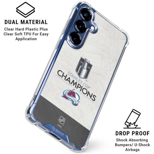 NHL 2022 Stanley Cup Champions Avalanche Galaxy S25 Plus Clear Case