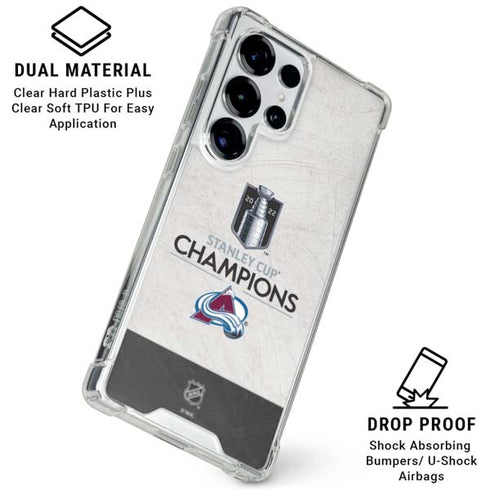 NHL 2022 Stanley Cup Champions Avalanche Galaxy S25 Ultra Clear Case