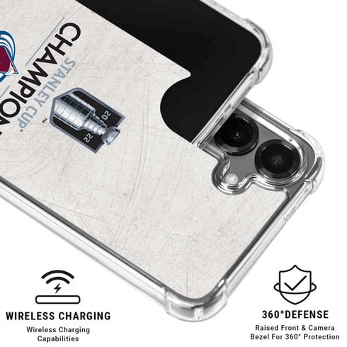 NHL 2022 Stanley Cup Champions Avalanche Galaxy S26 Clear Case