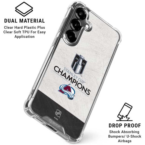 NHL 2022 Stanley Cup Champions Avalanche Galaxy S26 Clear Case