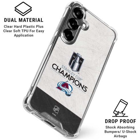 NHL 2022 Stanley Cup Champions Avalanche Galaxy S26 Plus Clear Case
