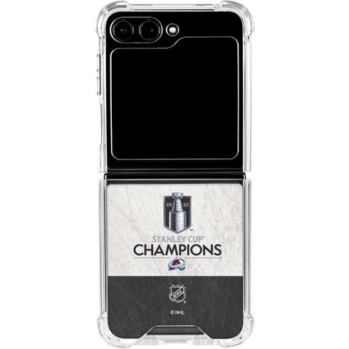 NHL 2022 Stanley Cup Champions Avalanche Galaxy Z Flip6 Clear Case