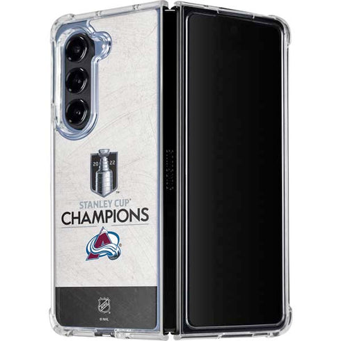NHL 2022 Stanley Cup Champions Avalanche Galaxy Z Fold5 5G Clear Case