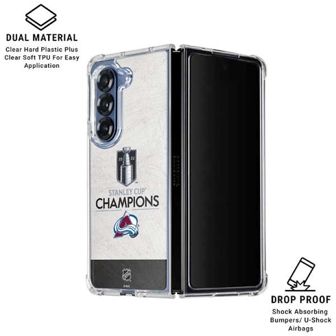NHL 2022 Stanley Cup Champions Avalanche Galaxy Z Fold6 Clear Case