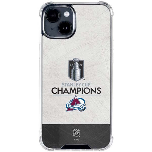 NHL 2022 Stanley Cup Champions Avalanche iPhone 15 Clear Case
