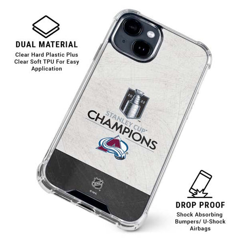 NHL 2022 Stanley Cup Champions Avalanche iPhone 15 Clear Case