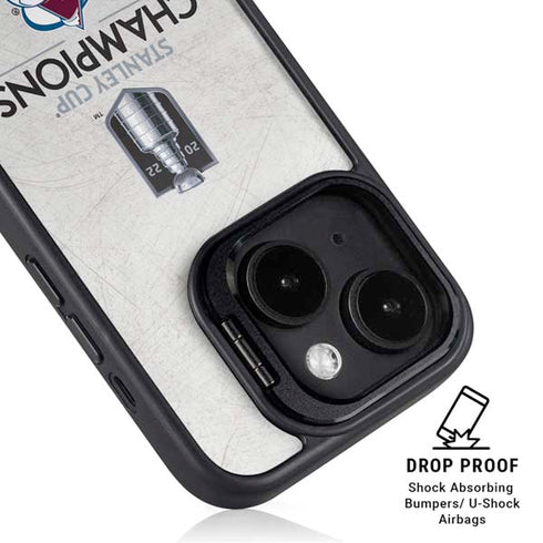 NHL 2022 Stanley Cup Champions Avalanche iPhone 15 Plus Kickstand Case