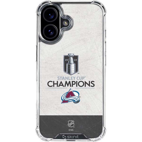 NHL 2022 Stanley Cup Champions Avalanche iPhone 16 Clear Case