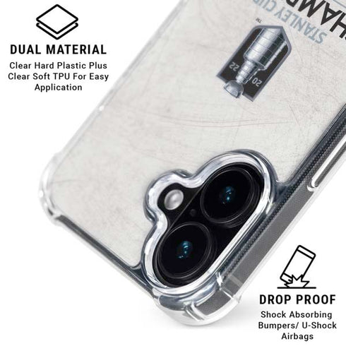 NHL 2022 Stanley Cup Champions Avalanche iPhone 16 Clear Case