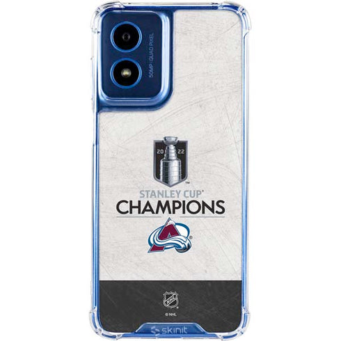 NHL 2022 Stanley Cup Champions Avalanche Moto G 5G (2024) Clear Case