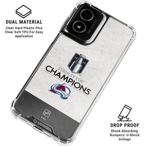 NHL 2022 Stanley Cup Champions Avalanche Moto G Power 5G (2024) Clear Case