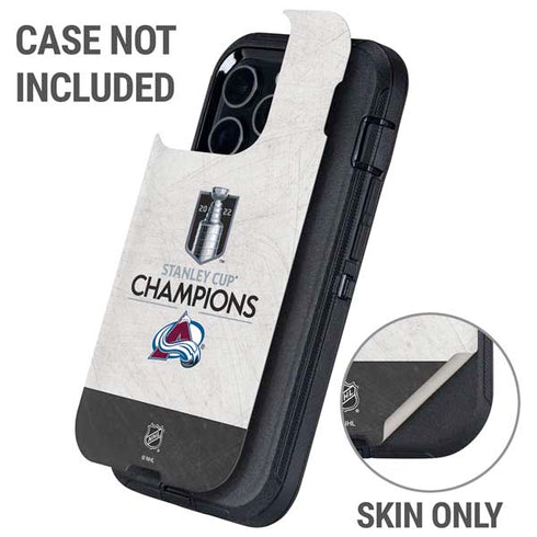 NHL 2022 Stanley Cup Champions Avalanche Otterbox Defender iPhone Skin