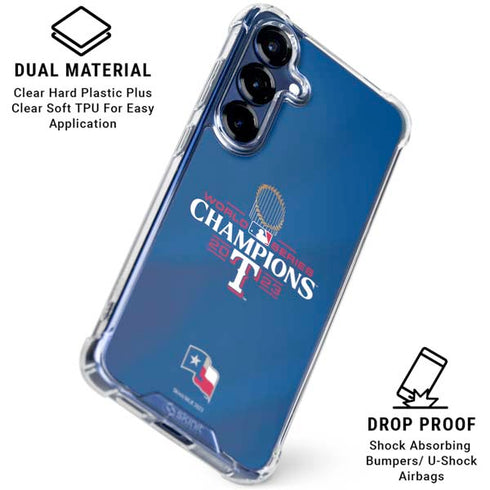 2023 World Series Champions Texas Rangers Galaxy S25 Clear Case