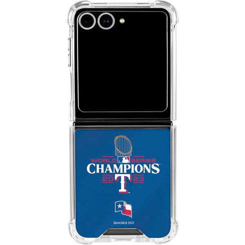 2023 World Series Champions Texas Rangers Galaxy Z Flip7 Clear Case