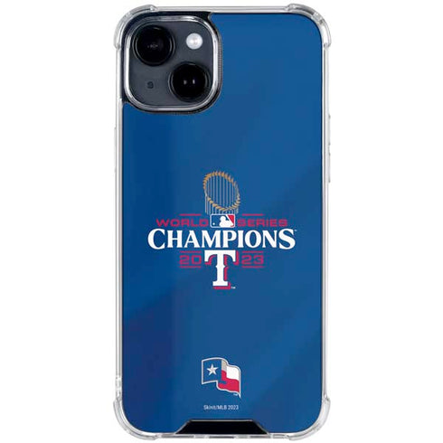 2023 World Series Champions Texas Rangers iPhone 15 Clear Case