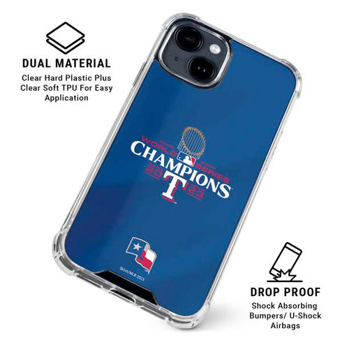 2023 World Series Champions Texas Rangers iPhone 15 Clear Case