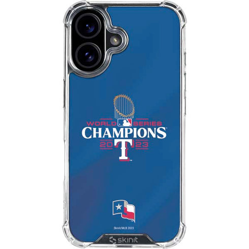 2023 World Series Champions Texas Rangers iPhone 16 Plus Clear Case