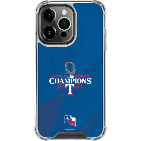 2023 World Series Champions Texas Rangers iPhone 16 Pro Clear Case