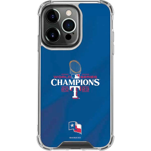 2023 World Series Champions Texas Rangers iPhone 16 Pro Max Clear Case