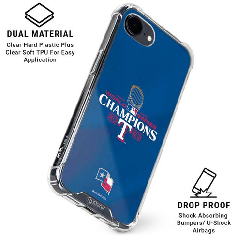 2023 World Series Champions Texas Rangers iPhone 16e Clear Case