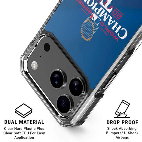 2023 World Series Champions Texas Rangers iPhone 18 Pro Clear Case