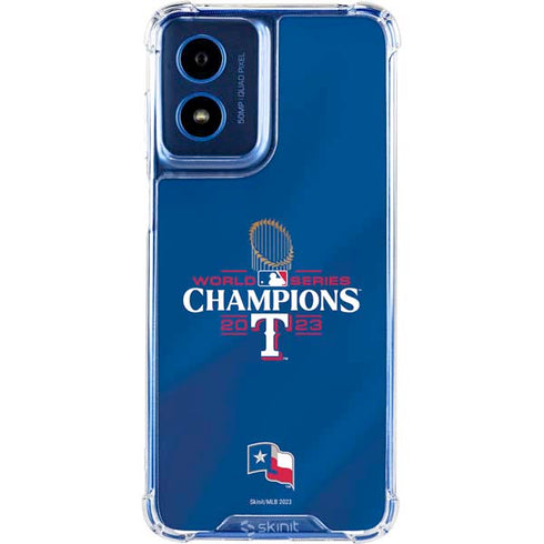 2023 World Series Champions Texas Rangers Moto G Play 4G (2024) Clear Case