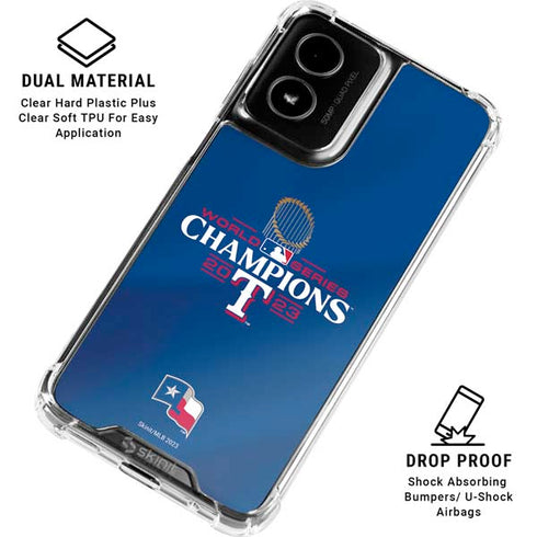 2023 World Series Champions Texas Rangers Moto G Power 5G (2024) Clear Case
