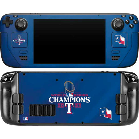 2023 World Series Champions Texas Rangers Steam Deck Handheld Gaming Computer Skin