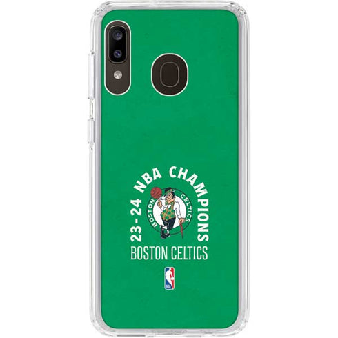 2024 NBA Champions Boston Celtics Galaxy A20 Clear Case