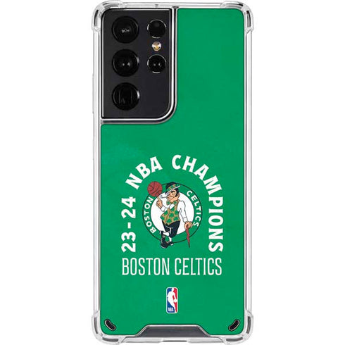 2024 NBA Champions Boston Celtics Galaxy S21 Ultra 5G Clear Case
