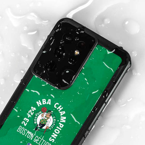 2024 NBA Champions Boston Celtics Galaxy S24 Ultra Waterproof Case