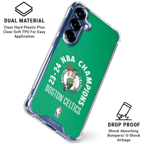 2024 NBA Champions Boston Celtics Galaxy S25 Plus Clear Case