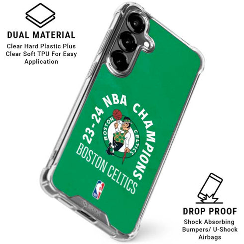 2024 NBA Champions Boston Celtics Galaxy S26 Clear Case