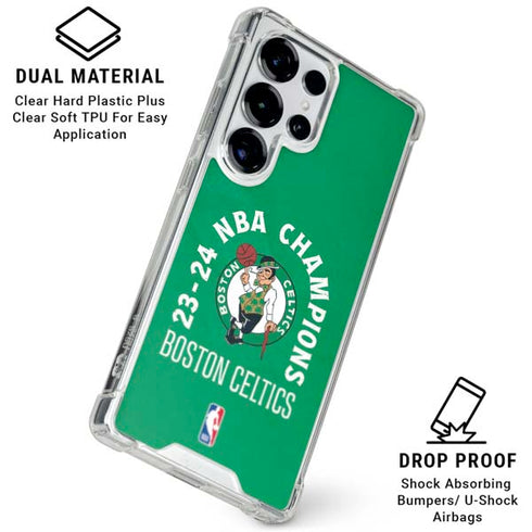 2024 NBA Champions Boston Celtics Galaxy S26 Ultra Clear Case