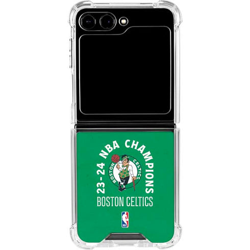 2024 NBA Champions Boston Celtics Galaxy Z Flip5 5G Clear Case