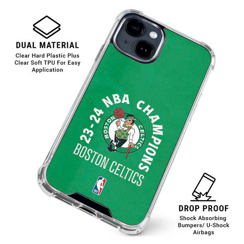 2024 NBA Champions Boston Celtics iPhone 15 Plus Clear Case