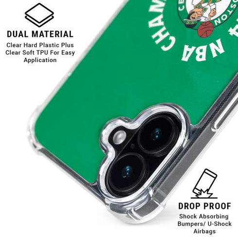 2024 NBA Champions Boston Celtics iPhone 16 Clear Case