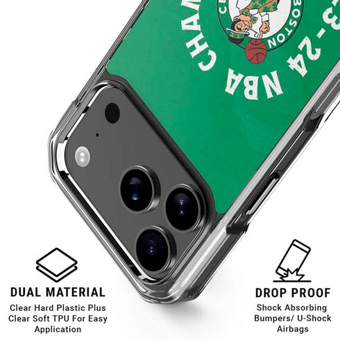 2024 NBA Champions Boston Celtics iPhone 18 Pro Clear Case