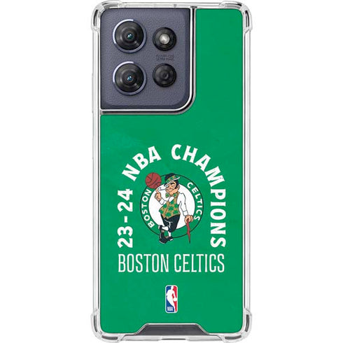 2024 NBA Champions Boston Celtics Moto G 5G (2025) Clear Case