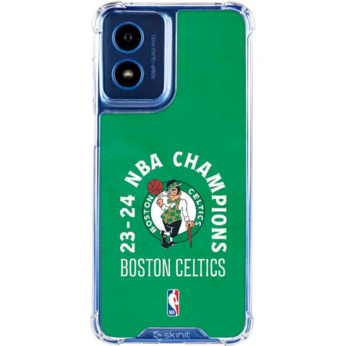 2024 NBA Champions Boston Celtics Moto G Play 4G (2024) Clear Case