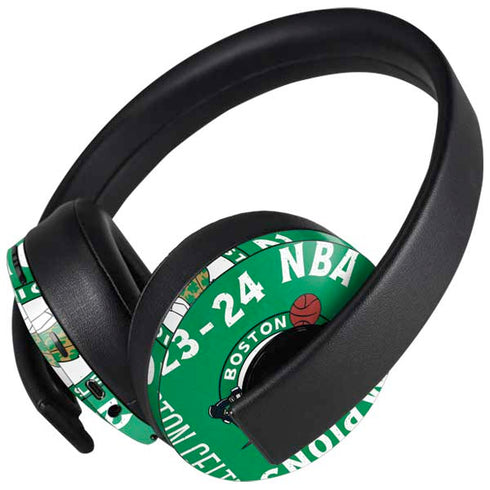 2024 NBA Champions Boston Celtics PlayStation 4 Gold Wireless Headset Skin