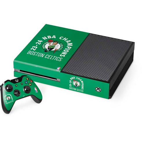 2024 NBA Champions Boston Celtics Xbox One Console and Controller Bundle Skin