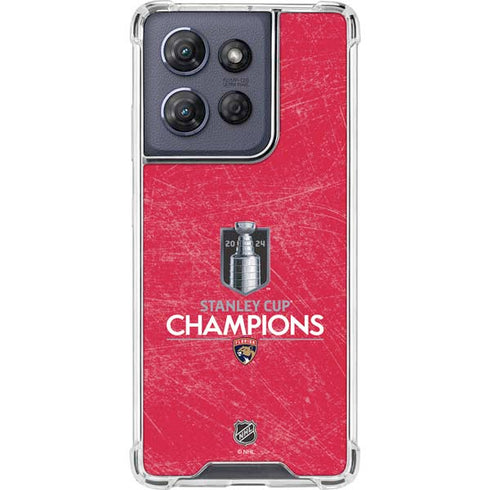 NHL 2024 Stanley Cup Champions Panthers Moto G Play 5G (2025) Clear Case