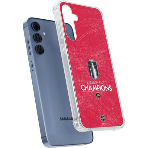 NHL 2024 Stanley Cup Champions Panthers Galaxy A35 5G Clear Case