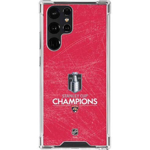 NHL 2024 Stanley Cup Champions Panthers Galaxy S22 Ultra Clear Case