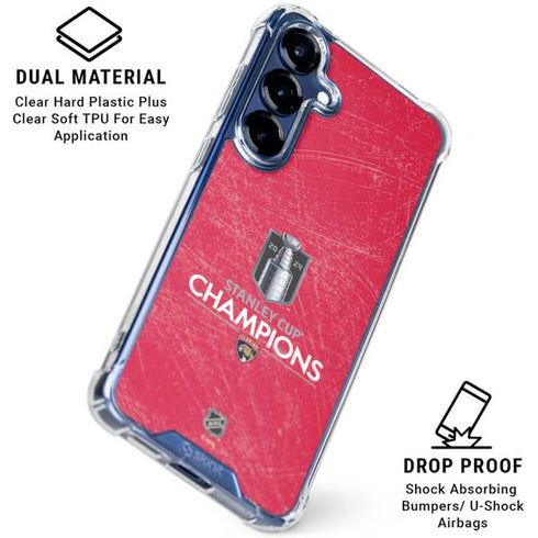 NHL 2024 Stanley Cup Champions Panthers Galaxy S25 Plus Clear Case