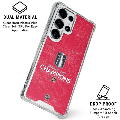 NHL 2024 Stanley Cup Champions Panthers Galaxy S25 Ultra Clear Case