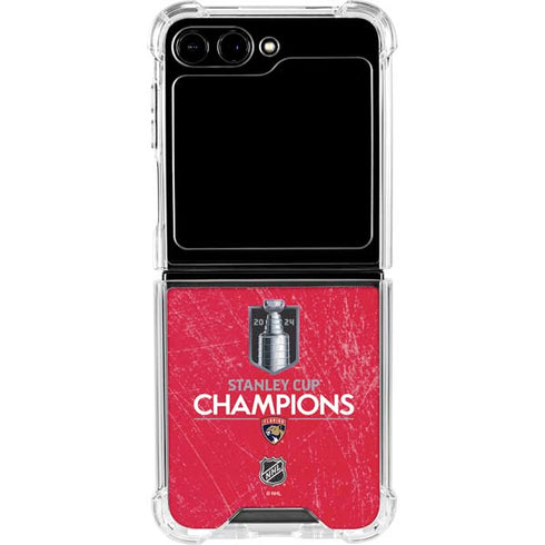 NHL 2024 Stanley Cup Champions Panthers Galaxy Z Flip5 5G Clear Case